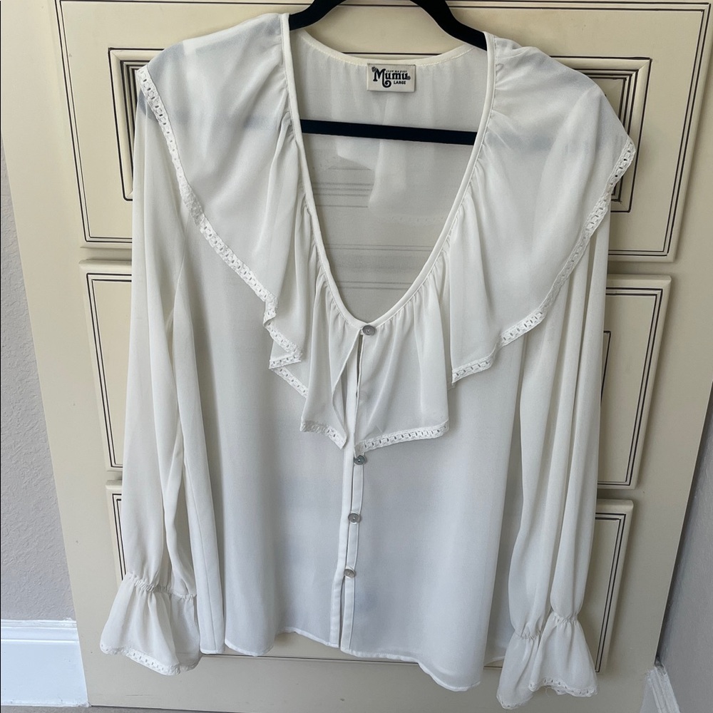 Show Me Your MuMu White Blouse
